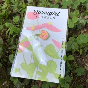 🌸FARMGIRL FLOWERS  Anthuriumarmy ENAMEL PIN NWT!